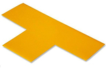 Floor Tape - T, Yellow, 9-in. x 6-in. x 3-in., Box of 100