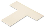 Floor Tape - T, White, 6-in. x 6-in. x 2-in., Box of 100
