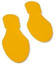 Floor Tape - Yellow Foot Print, Pack of 50