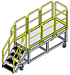 Mobile Work Platform - 25.5 Sq.Ft., 45"H Deck