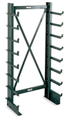 Cantilever Rack, Single-Sided - 3' Brace Width, 76"H, (14) 12" Arms, Light Duty - 250 lbs. arm cap.