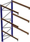 Seismic Pallet Rack Adder Section, 192"H x 42"D x 108"W, 6150 lbs. Cap., 3 Beam Levels