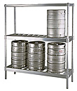 Aluminum Shelving - 3 Shelves, 18"D x 76"H x 42"L