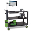 Heavy Duty Powered Mobile Workstation - 26"W x 54"D x 43"H, 4 Swappable Batteries