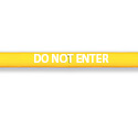 Lettering Kit for Clearance Bar - White, "DO NOT ENTER"