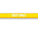 Lettering Kit for Clearance Bar - White, "EXIT ONLY"