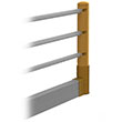 End Post for Flexible Handrail with Ground Barrier