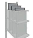 Divider for Steel Pick Shelving - 4"H, Fits 24"D Shelves
