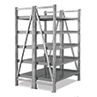 Steel Pick Shelving - 5 Level, Double - Straight/Straight, 78"h x 39"w x 40"d, Starter