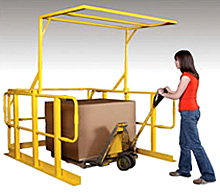 Overhead Pivot Safety Gate for Mezzanines