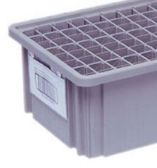 Clear Label Holders to Fit: DG 91050 - DG 92060 - DG 93060 Dividable Grid Containers, 3" x 5" - Carton of 6