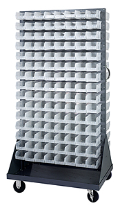 Double Sided Louvered Rack w/ 240 Clear View Bins