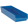 Shelf Bins - 23-5/8"L x 8-3/8"W x 4"H, Carton of 6
