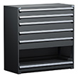 Heavy Duty Modular Drawer Cabinet - 60"W x 27"D x 60"H with 5 Drawers, 1 Roll-out Shelf