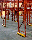 Round Pipe Pallet Rack Guard, 4-1/2" dia., 36"W