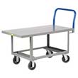 Ergonomic Platform Truck - 24" x 48" Steel Deck w/ Flush Edges, Open Base, Rubber Wheels