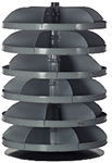 Rotabin Shelving, 28" dia x 40-3/4"h, 6 shelves, 36 compartments