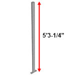 Modular Wire Barrier - Straight Run Post, 5' 3-1/4" h