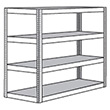 Record Storage Shelving - 69"W x 30"D x 84"H, 4 Shelves, With Decking