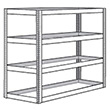 Record Storage Shelving - 69"W x 30"D x 84"H, 4 Shelves, No Decking