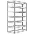 Record Storage Shelving - 69"W x 30"D x 156"H, 7 Shelves, No Decking