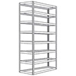 Record Storage Shelving - 69"W x 30"D x 181-1/2"H, 8 Shelves, No Decking