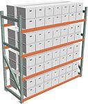 Record Archive Storage Rack - Starter with 4 Shelves - 96w x 36d x 96h - 4,000 lbs./Shelf Cap.