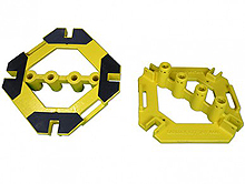 RailGuard 200 Base Plate - Safety Yellow, Padded