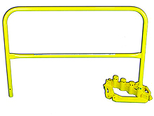 RailGuard 200 10' Rail Kit - Safety Yellow, Padded Base