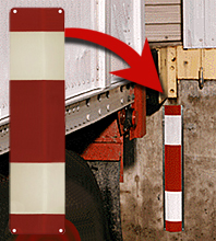 Dock Reflector - Red/White, 5" x 30"