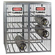 Cylinder Safety Cabinet, 61"W x 30.5"D x 64.5"H - Stores 16 Horizontal Cylinders