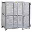 Mesh Security Cabinet - Fixed Center Shelf, 24"D x 48"W x 52"H