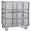 Mesh Security Truck - 2 Fixed Center Shelves, 30"D x 60"W