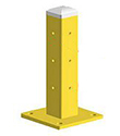 Single High Steel Guard Post: 18" H