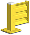 1ft. W x 18 in. H Steel Guard Rail - Single High Adder