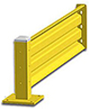 2ft. W x 18 in. H Steel Guard Rail - Single High Adder
