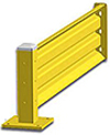 3ft. W x 18 in. H Steel Guard Rail - Single High Adder
