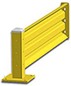 6ft. W x 18 in. H Steel Guard Rail - Single High Adder