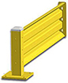 7ft. W x 18 in. H Steel Guard Rail - Single High Adder