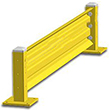 7ft. W x 18 in. H Steel Guard Rail - Single High Starter