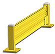 Lift-Out Steel Guard Rail - Single High Starter at 84 inch Post centers