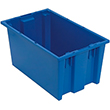 Stack & Nest Tote - 18"L x 11"W x 9"H, 0.76 Cubic Feet - Carton of 6