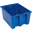 Stack & Nest Tote - 19-1/2"L x 15-1/2"W x 10"H, 1.2 Cubic Feet - Carton of 6