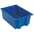 Stack & Nest Tote - 19-1/2"L x 13-1/2"W x 8"H, 0.8 Cubic Feet - Carton of 6