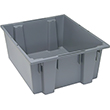 Stack & Nest Tote - 23-1/2"L x 19-1/2"W x 10"H, 2 Cubic Feet - Carton of 3
