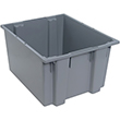 Stack & Nest Tote - 23-1/2"L x 19-1/2"W x 13"H, 2.6 Cubic Feet - Carton of 3