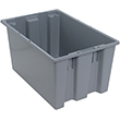 Stack & Nest Tote - 23-1/2"L x 15-1/2"W x 12"H, 1.7 Cubic Feet - Carton of 3