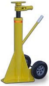 Ratchet Lift Stabilizing Trailer Jack - Round Top Plate, 41" Lowered Height