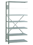 Open Steel Industrial Shelving - 36" W x 24" D x 75" H, 6-Shelf Adder, 625 lbs. cap. per shelf
