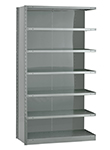 Closed Steel Industrial Shelving - 42" W x 18" D x 87" H, 7-Shelf Adder, 650 lbs. cap. per shelf